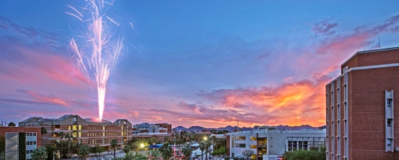 Arizona Campus Fireworks May Convocation Banner